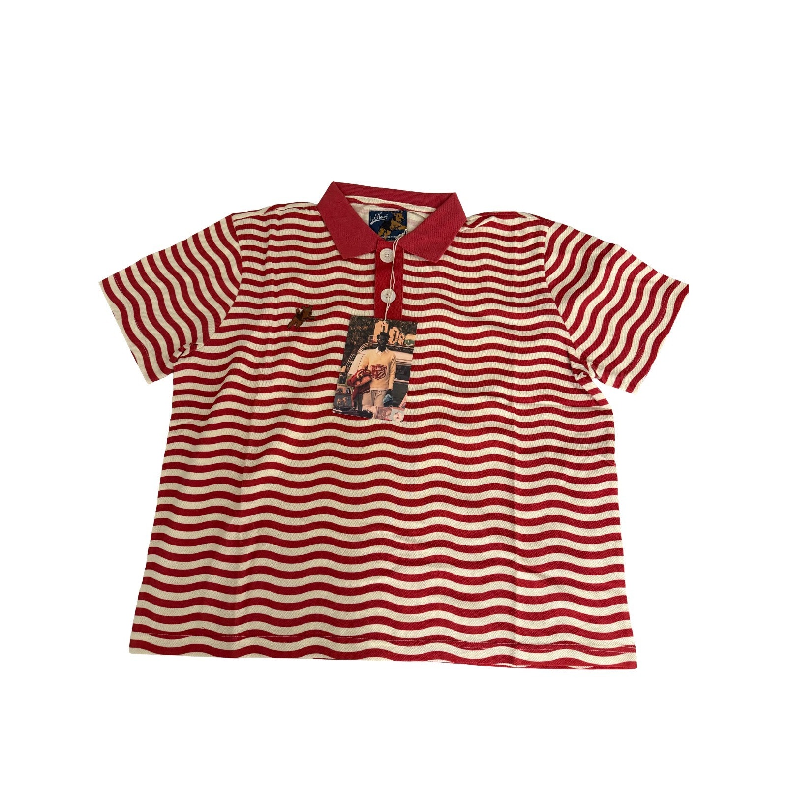 Golf Le Fleur Darryl Striped Polo Red